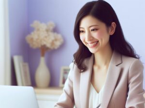 Femme à son bureau au travail